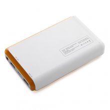 15000mAh Dual-USB Power Bank for Mobile Phone Tablet PC White