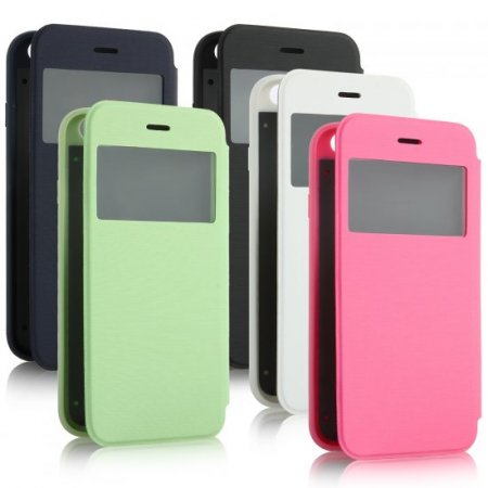 Fashion Brush Protective Flip Cover Case For iPhone 6 Smartphone Rose