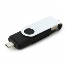 Portable 4GB USB 2.0 OTG Mobile And Computer Flash Drive Black