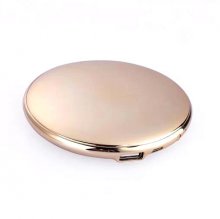 Fashion Lady Cosmetic Mirror 7000mAh USB External Power Bank for Smartphones Gold
