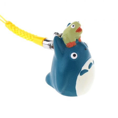 Funny and Vivid Totoro Style Resin Cellphone Pendant with Yellow Strap