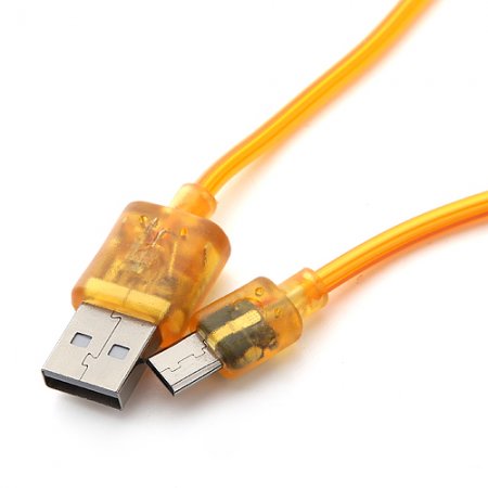 1m Luminous Spring Wire USB Cable for Samsung 4-color
