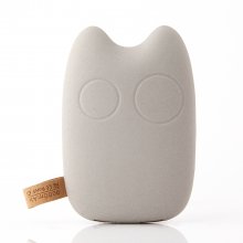 Totoro 9000mAh Dual USB Power Bank with 4-in-1 USB Cable for Smartphone Grey