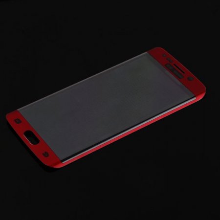0.4mm Electroplating Tempered Glass Screen Protector for SAMSUNG S6 Edge Red