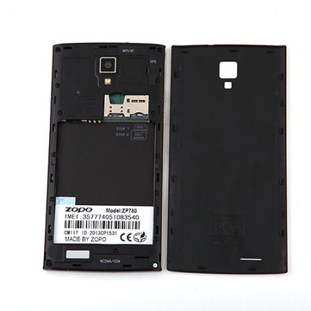 ZOPO ZP780 Smartphone MTK6582 Android 4.4 5.0 Inch WCDMA 900/1900/2100MHz- Black