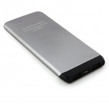 Cager S15 5500mAh Ultrathin Double USB Power Bank for Smartphones Tablet PC Gray