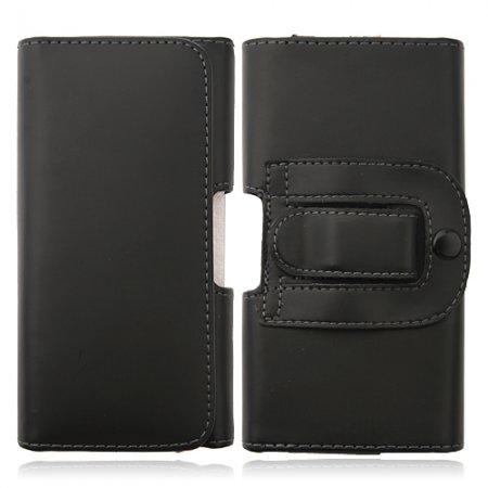 Smooth Magnetic Closure Protective Leather Case Cover for Hero V6888 Smartphone Black