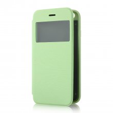 Fashion Brush Protective Flip Cover Case For iPhone 6 Smartphone Green