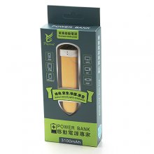 Fashion Portable 3100mAh Lipstick Style Mobile Power Bank for iPhone Mobile Phone 8 Color