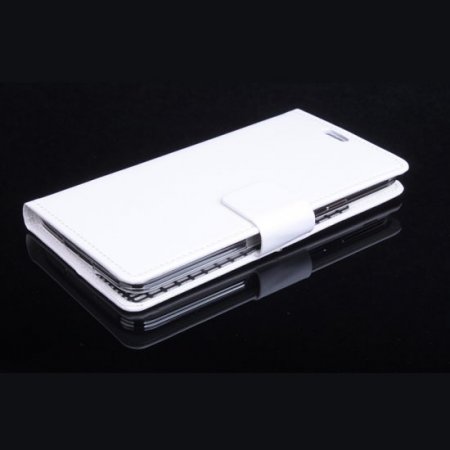 Leather Flip Cover Case Stand for Cubot X9 Smartphone White