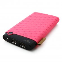 Cager S13 10000mAh Portable Dual USB Output Power Bank for Smartphones Tablet PC Pink