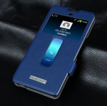 S-view Flip Cover Case Stand for ZTE Nubia Z7 Max Smartphone Blue