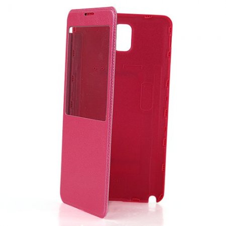 Smart Protective Transparent Window Design Flap Cover Case for Samsung Galaxy Note 3/N9005 3 Colors