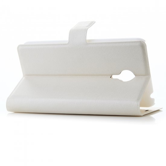 Flower Show Leather Flip Cover Stand Case for MEIZU MX4 Smartphone White