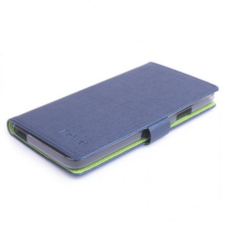 Leather Flip Contract Color Cover Case Protect Case Stand for InFocus M530 Dark Blue