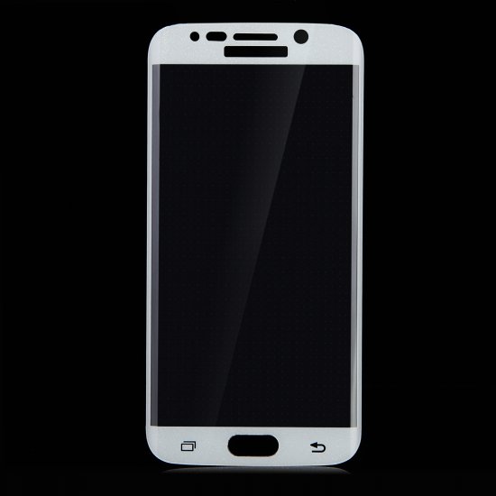 0.4mm Screen Printing Tempered Glass Screen Protector for SAMSUNG S6 Edge White