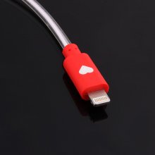 3-in-1 Colorful LED Light USB Charging Date Cable for iPhone iPad