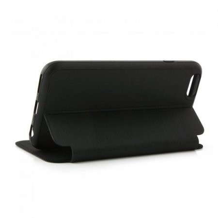 Fashion Brush Protective Flip Cover Case For iPhone 6 Smartphone Black