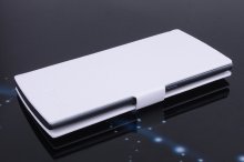 Leather Flip Cover Stand Case for Elephone G6 Smartphone White