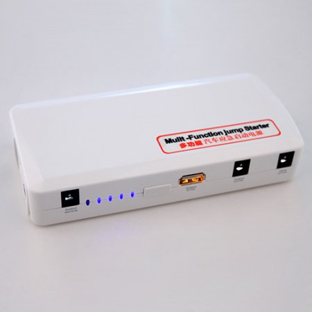 12000mAh Multi-function Automobile Igniter Power Bank for Sedan iPhone iPad White