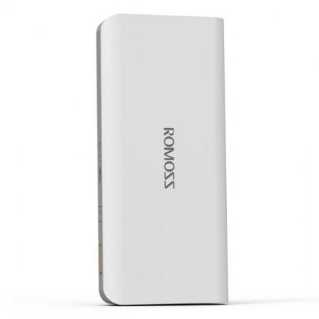 ROMOSS Sense 6 20000mAh External Power Bank 5V 2.1A for Smartphone Tablet PC- White