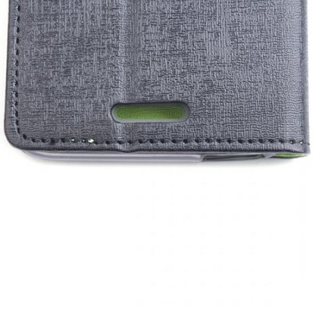 Leather Flip Contract Color Cover Case Protect Case Stand for InFocus M530 Black