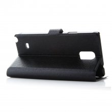 Flower Show Leather Flip Cover Stand Case for Samsung Note 4 9106 Smartphone Black