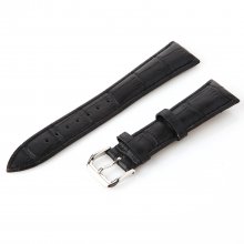 Crocodile Split Leather Buckle Watch Bands Straps For Apple Watch 38mm&42mm Black