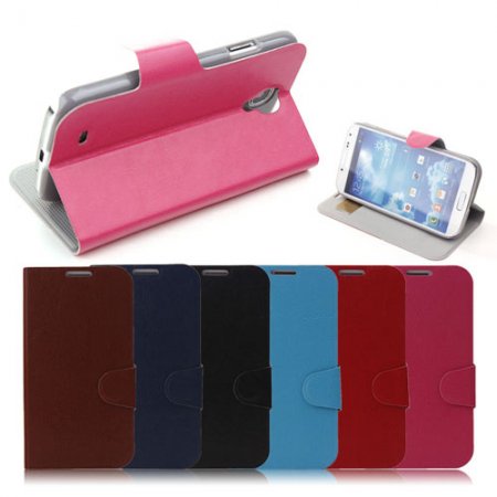Protective Stand Leather Case Cover for Samsung GALAXY S4 6-colors