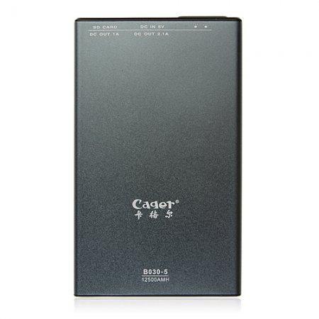 Cager B030-5 12500mAh Mobile Booster Card Reader Power Bank for iPhone iPad iPod PSP Player