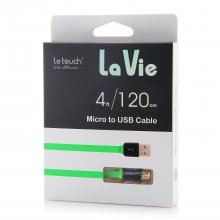 Le touch La Vie 1.2m Quality Micro USB Cable Flat Cable Gold Plated Charge Sync