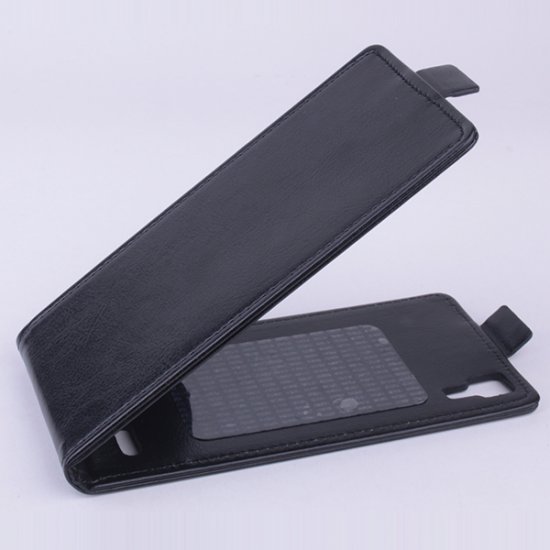 Leather Flip Cover Stand Case for DOOGEE DG900 Smartphone Black