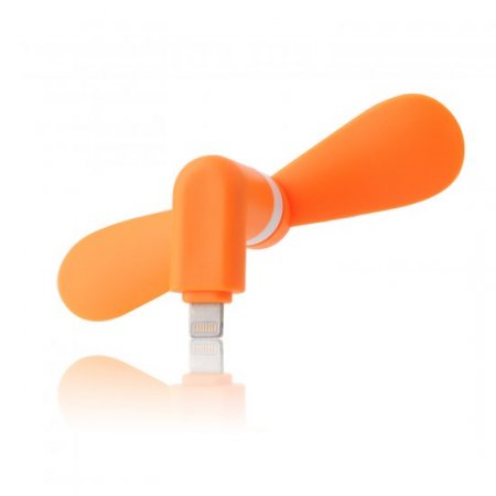 Portable Lightning 8pin Male USB Fans for iPhone 5/ 5S/ 6 Orange