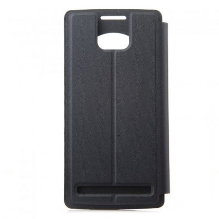 Original Leather Flip Cover Case for THL 2015 Smartphone Black