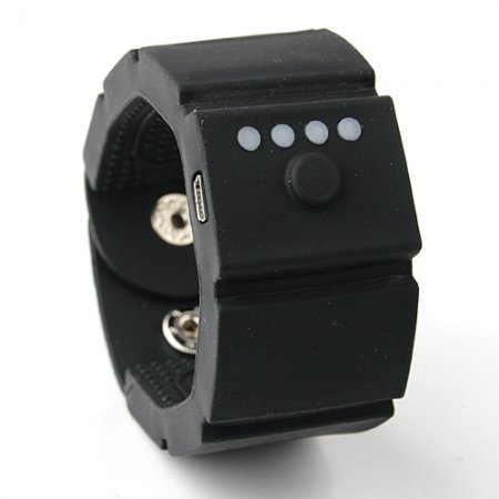 Power Bank Wrist 1500mAh Battery Charger Mini USB Port Black