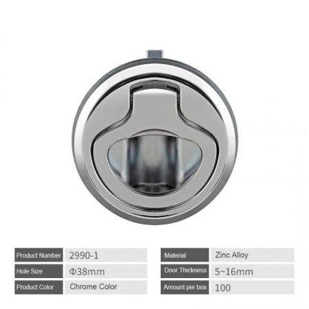 RV mini Stainless Steel Cabinet Door Handle Lock Flush Pull Slam Latch Mount Hatch Lift With Lock Keys​​​​​​​