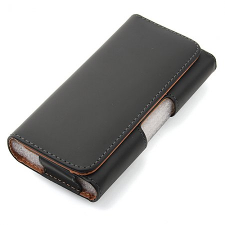 Smooth Magnetic Closure Protective Leather Case Cover for Hero V6888 Smartphone Black