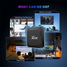 X98K Set Top Box Android 13.0 Rockchip RK3528 WiFi 6 BT5.0 HDK 10+ 8K HEVC 1000M Ethernet Multi-Language Android TVBOX