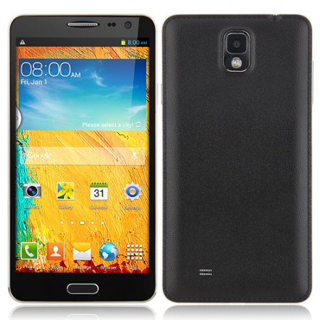 Kingelon N8000 Smartphone Android 4.2 MTK6582 Quad Core 5.5 Inch 3G OTG Black
