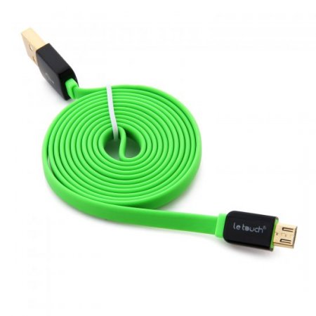 Le touch La Vie 1.2m Quality Micro USB Cable Flat Cable Gold Plated Charge Sync
