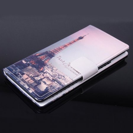 Fashion Painting Tower Flip Cover Stand Case For Doogee DG550 Smartphone