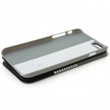 Leather Flip Cover Stand Case for iPhone 6 Black ＆ Gray