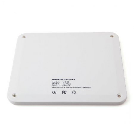 QI 6.6 Inch 2-in-1 Wireless Charger for QI Standard Smartphone White