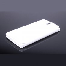 Leather Flip Cover Case Stand for Oneplus One Smartphone White