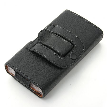 Magnetic Closure Protective Leather Case Cover for iPhone 4/4S Sony ST25i HTC ONE V Black