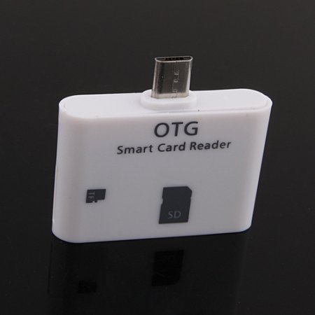 Micro USB Smart Card Reader for OTG Enabled Smartphone Tablet PC Support SD/TF