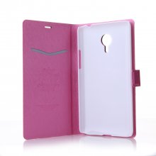 Fashion Leather Flip Cover Stand Case for MEIZU MX4 Pro Smartphone Rose