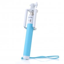 All-in-one Extendable Bluetooth Monopod One-click Photographic Selfie Stick Blue