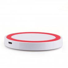 Q5 Portable Mini Wireless Charger Pad for Qi Compliant Devices Red&White