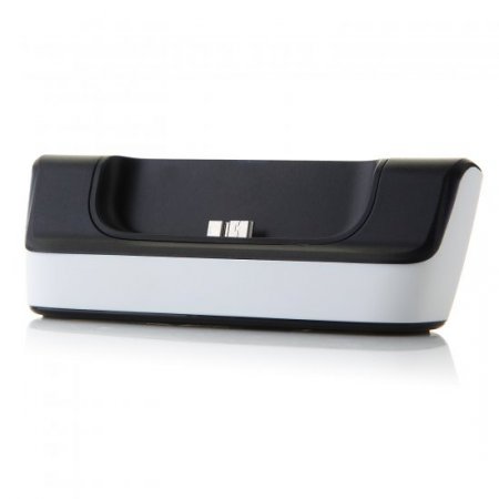 2-In-1 Dock Station Charger For Samsung Galaxy S5 i9600 G900 Smartphone White
